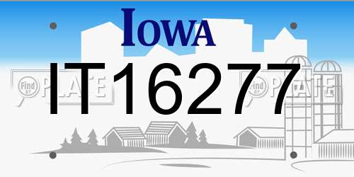 IT16277 Iowa License Plate