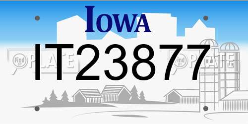 IT23877 Iowa License Plate