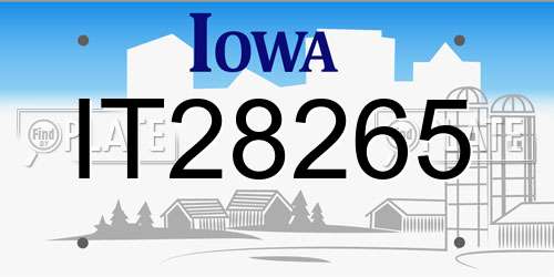 IT28265 Iowa License Plate