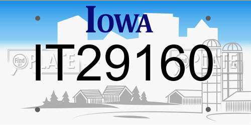 IT29160 Iowa License Plate