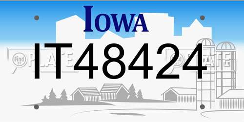 IT48424 Iowa License Plate