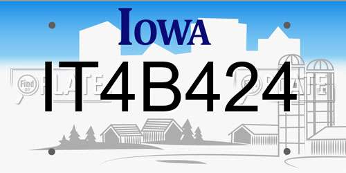 IT4B424 Iowa License Plate