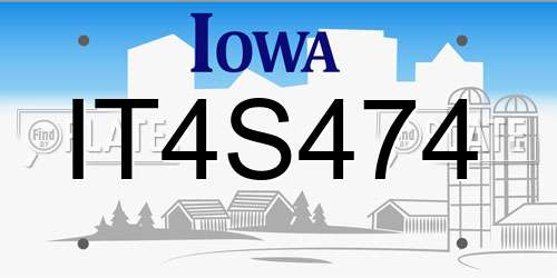 IT4S474 Iowa License Plate