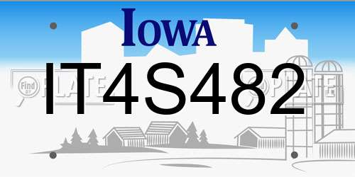 IT4S482 Iowa License Plate