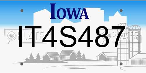 IT4S487 Iowa License Plate