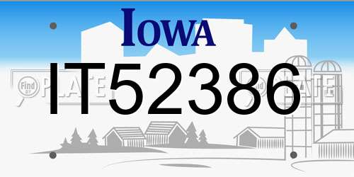 IT52386 Iowa License Plate