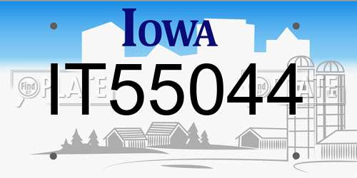 IT55044 Iowa License Plate