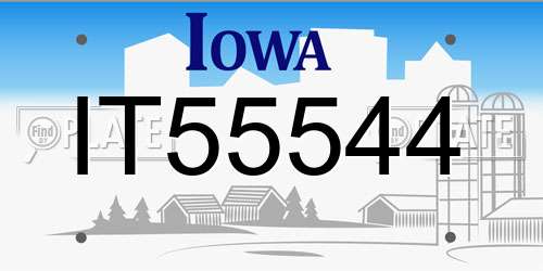 IT55544 Iowa License Plate