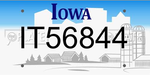 IT56844 Iowa License Plate