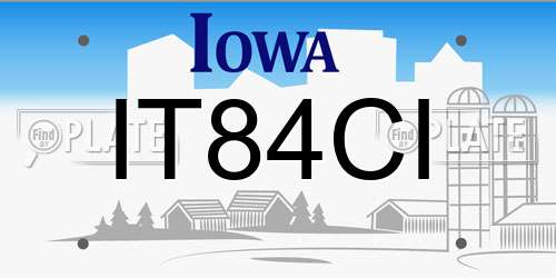 IT84CI Iowa License Plate