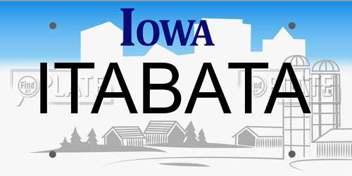 ITABATA Iowa License Plate
