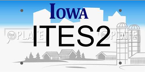 ITES2 Iowa License Plate