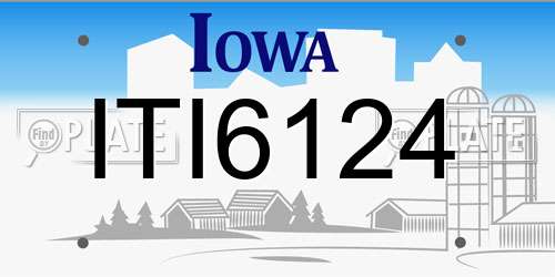 ITI6124 Iowa License Plate