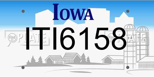 ITI6158 Iowa License Plate