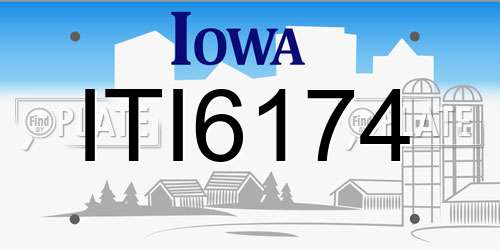 ITI6174 Iowa License Plate