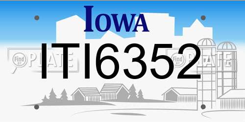ITI6352 Iowa License Plate