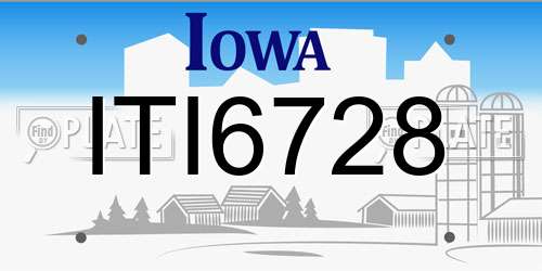 ITI6728 Iowa License Plate