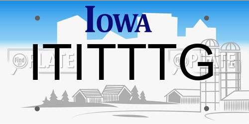 ITITTTG Iowa License Plate