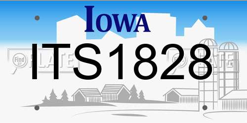 ITS1828 Iowa License Plate