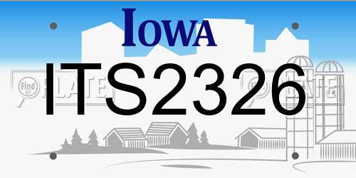ITS2326 Iowa License Plate