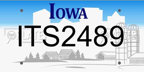 ITS2489 Iowa License Plate
