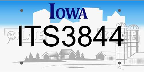 ITS3844 Iowa License Plate
