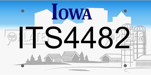 ITS4482 Iowa License Plate