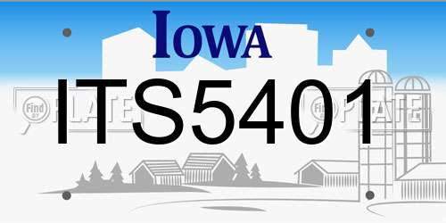 ITS5401 Iowa License Plate
