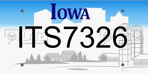 ITS7326 Iowa License Plate