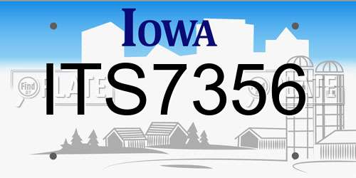 ITS7356 Iowa License Plate