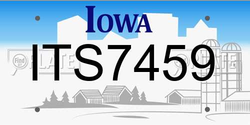 ITS7459 Iowa License Plate