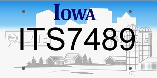 ITS7489 Iowa License Plate