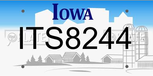 ITS8244 Iowa License Plate
