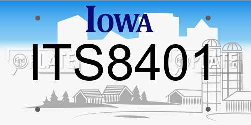 ITS8401 Iowa License Plate
