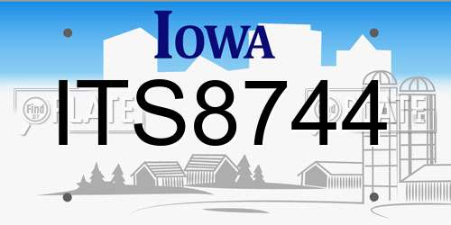 ITS8744 Iowa License Plate