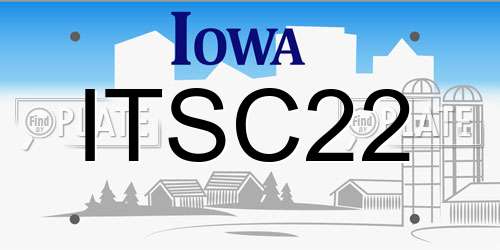 ITSC22 Iowa License Plate