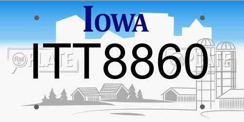 ITT8860 Iowa License Plate