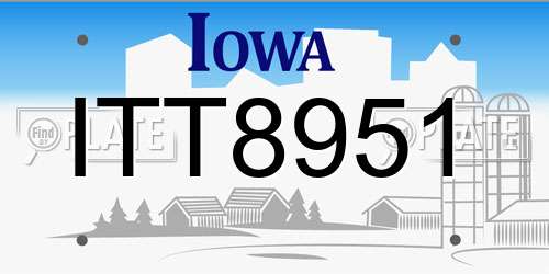 ITT8951 Iowa License Plate