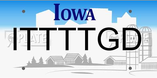 ITTTTGD Iowa License Plate