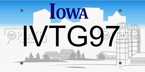 IVTG97 Iowa License Plate
