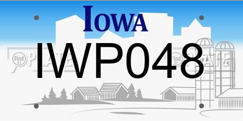 IWP048 Iowa License Plate