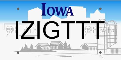 IZIGTTT Iowa License Plate