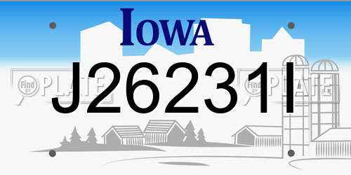 J26231I Iowa License Plate