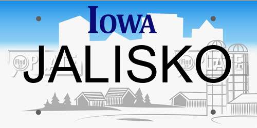 JALISKO Iowa License Plate