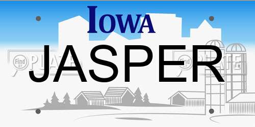 JASPER Iowa License Plate