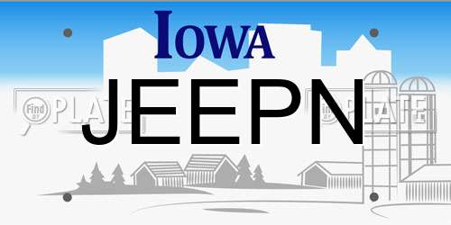 JEEPN Iowa License Plate