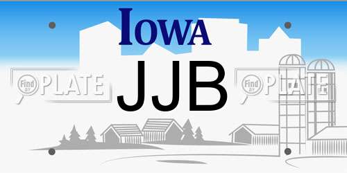 JJB Iowa License Plate