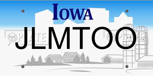 JLMTOO Iowa License Plate