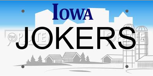 JOKERS Iowa License Plate