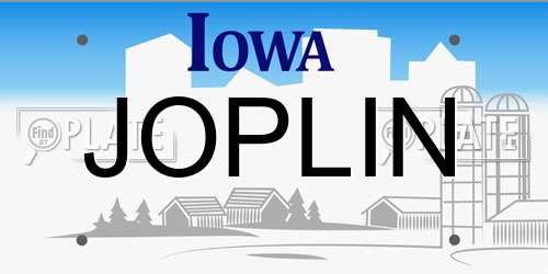 JOPLIN Iowa License Plate